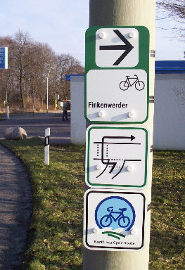 Linke Radwege - Teil des Nordsee-Radweges